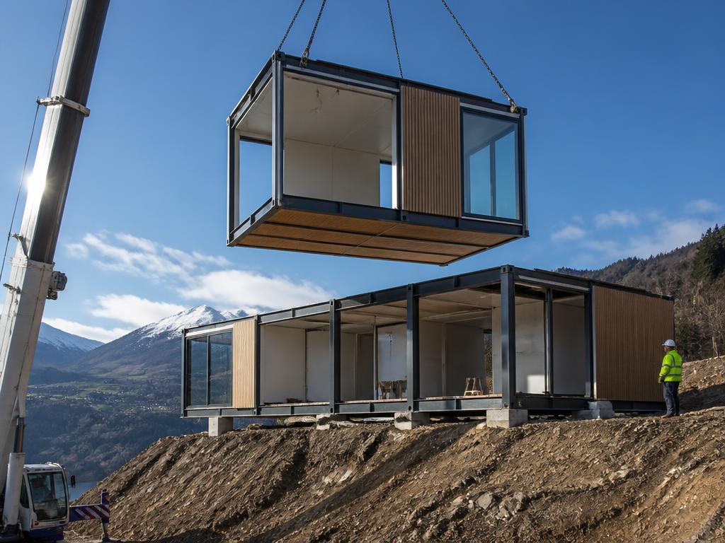 Montagem modular — Steel frame de fábrica